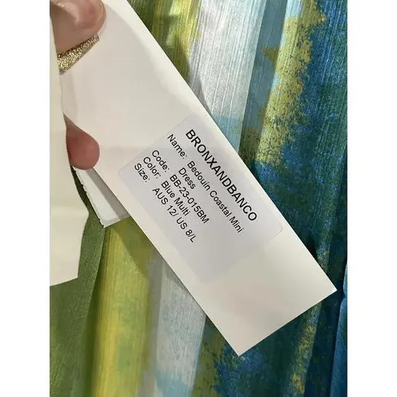 BRONX AND BANCO Bedouin Coastal Mini Dress in Blue Multi - Picture 4 of 8